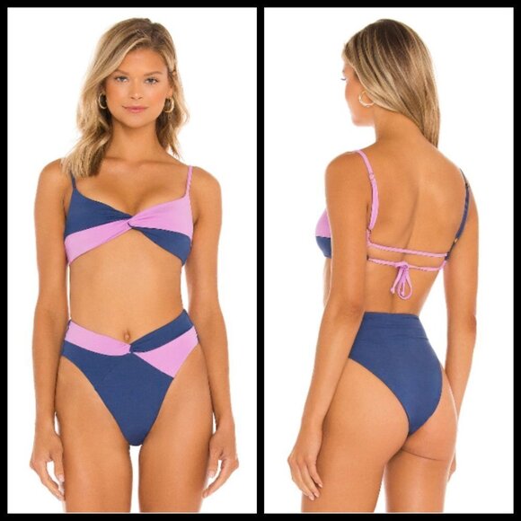 💕L*SPACE💕 Color Block Bikini (Ringo Top + Nancy Lee Bitsy Bottom) Small S NWT - Picture 7 of 15